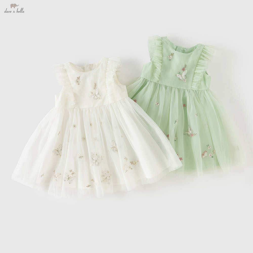 Baby Clothing Dresser - Dave Bella Stickerei Spitze Mesh Prinzessinnenkleid