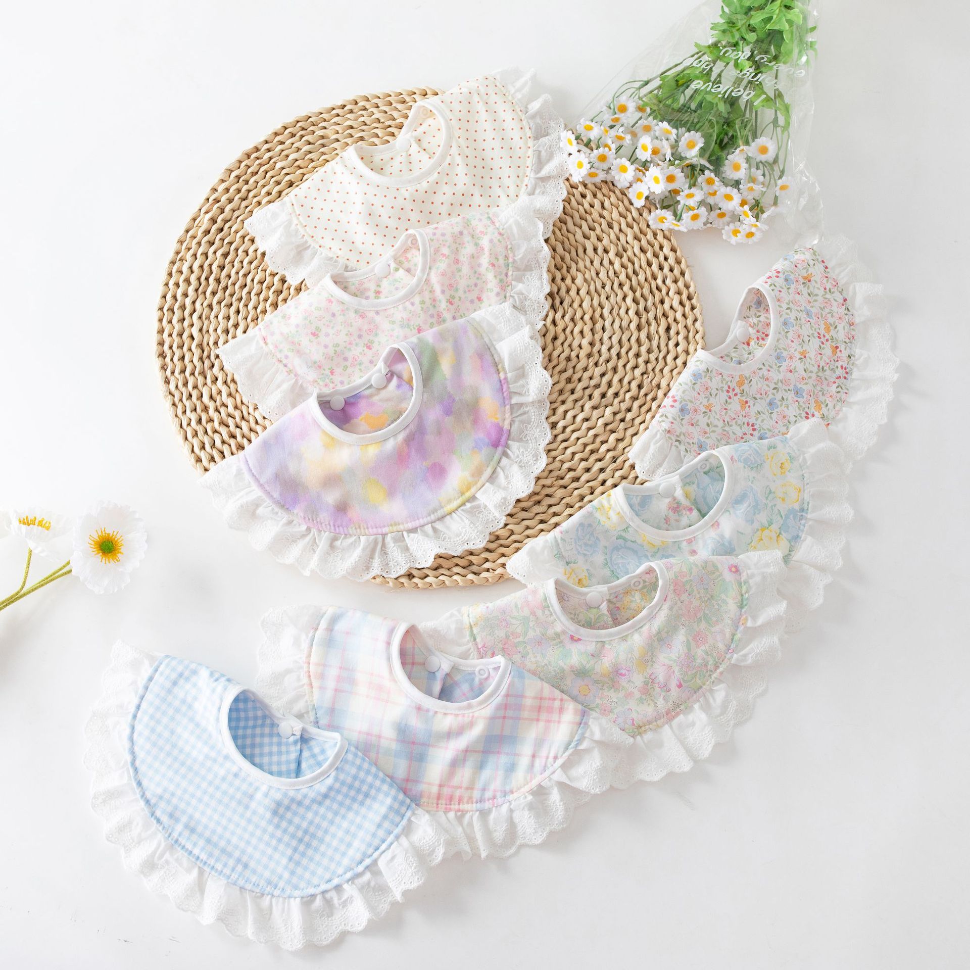 Neue Baumwoll-Leinen-Lätzchen  – Baby Clothing Dividers Bewertung und Preis